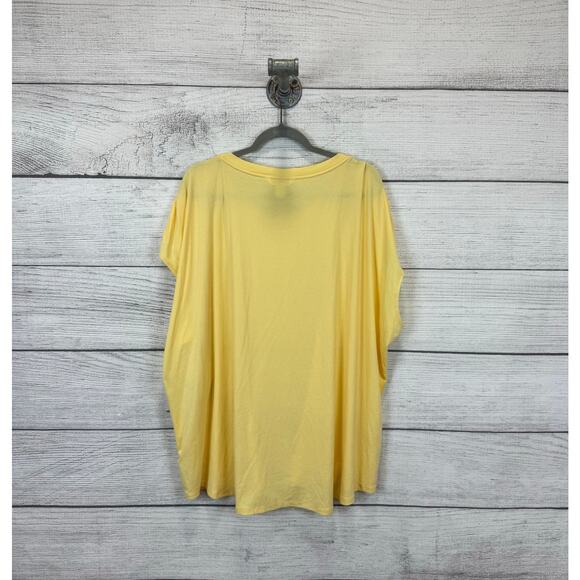 Athleta Plus Size Active Lightweight Yellow Getaway Short Sleeve Top Size 3X - Picture 5 of 5